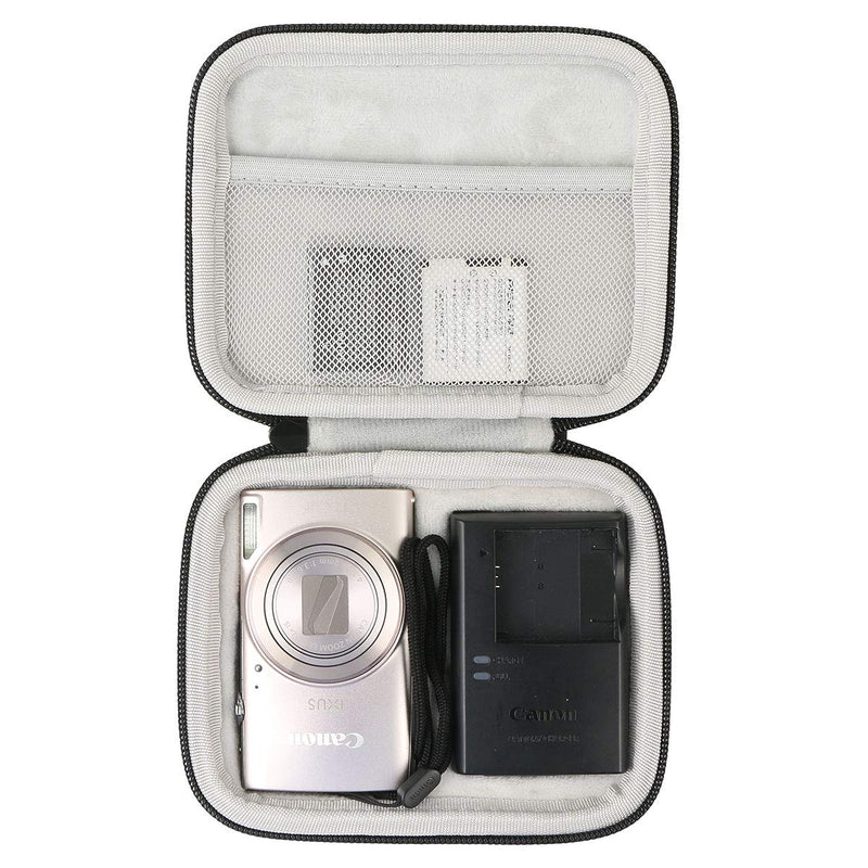  [AUSTRALIA] - Khanka Hard Travel Case Replacement for Canon PowerShot ELPH 180/190 / 360 Digital Camera (Black) black