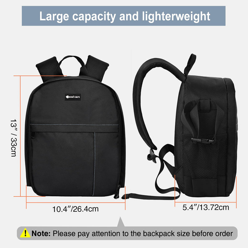 Yesker Camera Backpack Professional DSLR/SLR Camera Bag Waterproof Shockproof, Camera Case Compatible for Sony Canon Nikon Camera and Lens Tripod Accessories for Photographer - LeoForward Australia