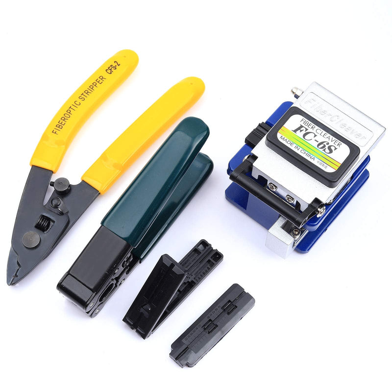  [AUSTRALIA] - Optical Fiber Tool Kit Cold Connection tool Optical Fiber Stripping Cleaver for SUMITOMO with 36000 Cleaves and Fiber Optic Drop Cable Fiber Stripper CFS-2 Double Port Hole