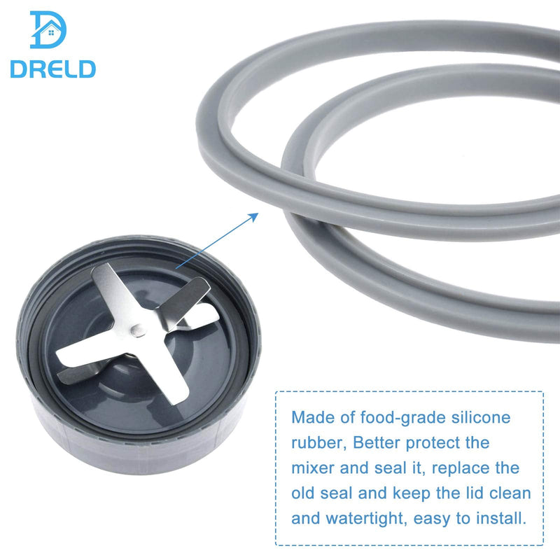  [AUSTRALIA] - Replacement for Nutribullet Blender Seal Ring Rubber Rings Gaskets with Lip, Compatible with Nutribullet 600/900 Series Blender (Pack of 4)