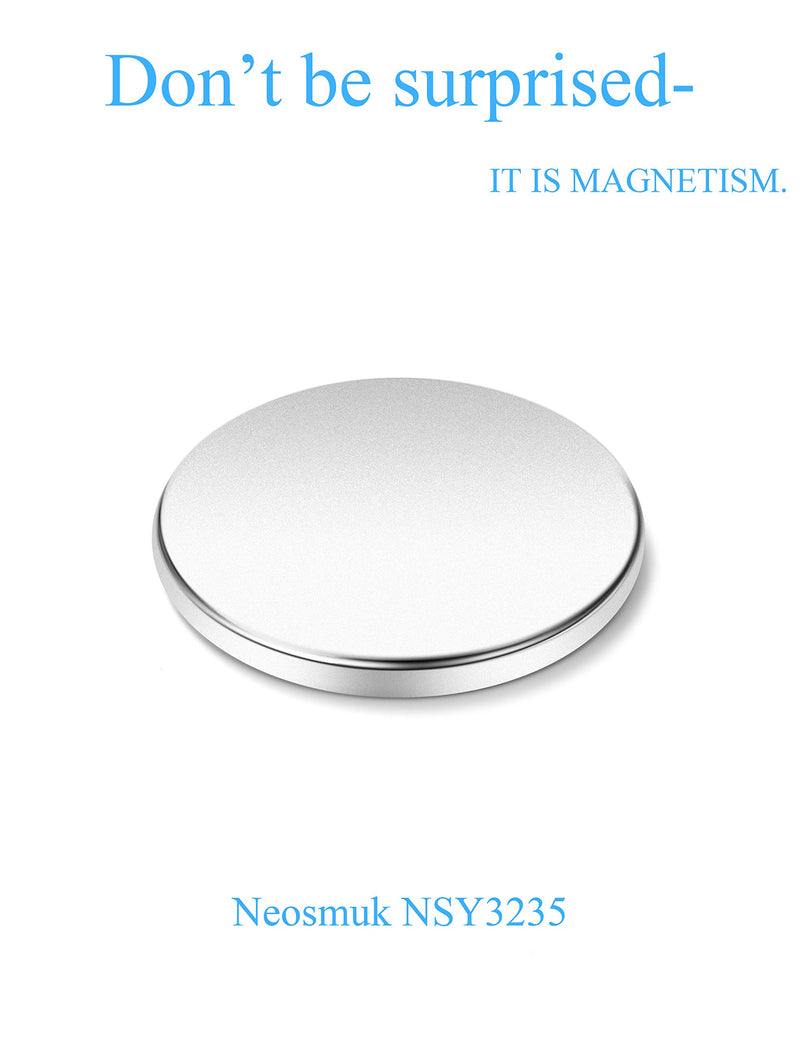 Neosmuk NSY3235 Magnets, 32mm in Diameter Strong Rare Earth Adhesive Neodymium Disc-Shaped Magnet with Round Thin Backing Tape Ideal for Door,Crafts,Fridge,White Board,Home,Kitchen,Office Pack of 10 - LeoForward Australia