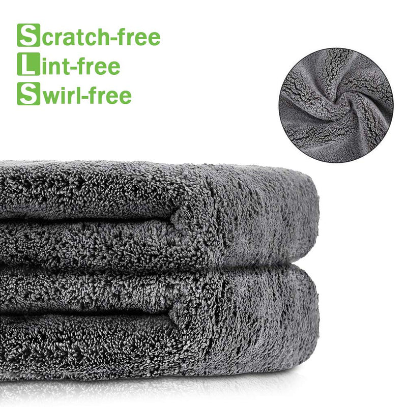  [AUSTRALIA] - AIDEA Microfiber Drying Towel, Cleaning Cloths, Scratch-Free, Strong Water Absorption Drying Towel for Cars, SUVs, RVs, Trucks, and Boats Gifts (30 in. x 30 in.)-Grey