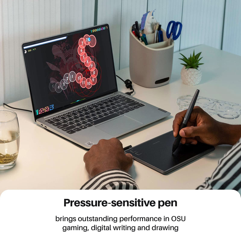  [AUSTRALIA] - HUION Inspiroy H430P OSU Graphic Drawing Tablet with Battery-Free Stylus 4 Press Keys, Compatible with Chromebook, Android, Windows and Mac