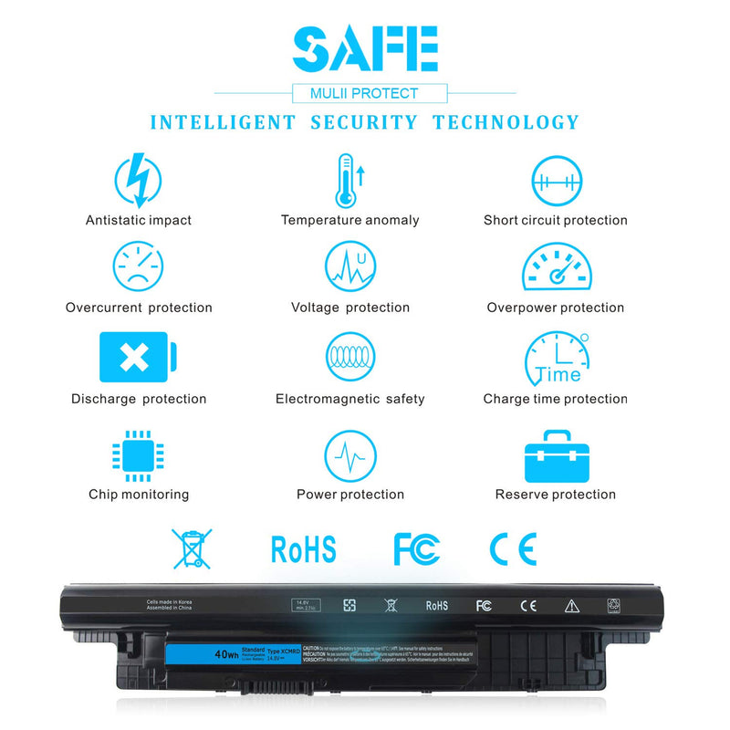  [AUSTRALIA] - 40Wh XCMRD 14.8V Battery for Dell Inspiron 15 3000 Series 3542 3543 3521 3537 3531 3541 17 3721 3737 15R 5537 5521 17R 5737 5721 14 3421 3437 3443 14R 5421 Latitude 3540 3440 P28F P40F FW1MN 4WY7C