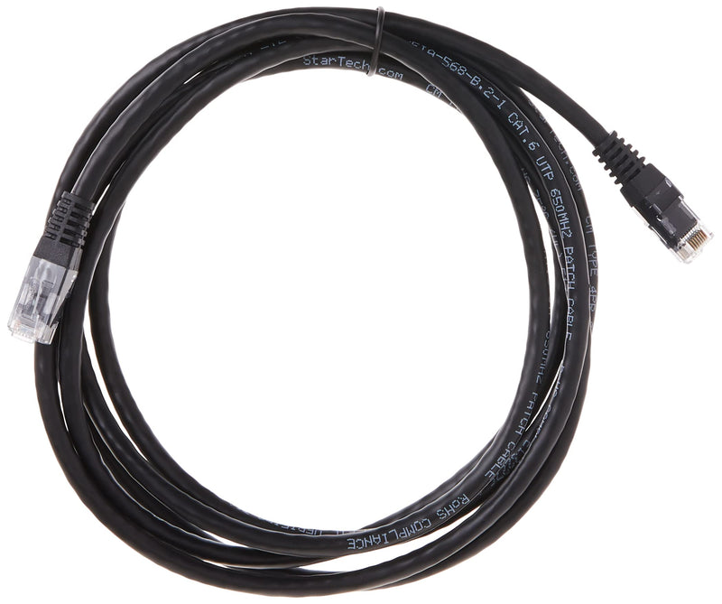  [AUSTRALIA] - StarTech.com 8ft CAT6 Ethernet Cable - Black CAT 6 Gigabit Ethernet Wire -650MHz 100W PoE++ RJ45 UTP Molded Category 6 Network/Patch Cord w/Strain Relief/Fluke Tested UL/TIA Certified (C6PATCH8BK) 8 ft / 2.4 m 1 Pack