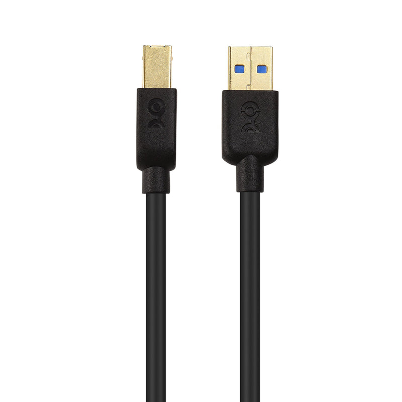  [AUSTRALIA] - Cable Matters USB 3.0 Cable (USB 3 Cable, USB 3.0 A to B Cable) in Black 6 ft 6 Feet