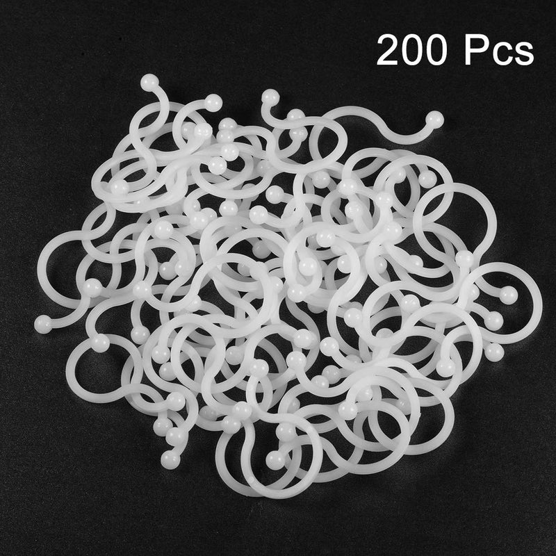  [AUSTRALIA] - uxcell Twist Lock Cable Wire Ties Nylon U Shape Save Place 18mm Dia White 200pcs