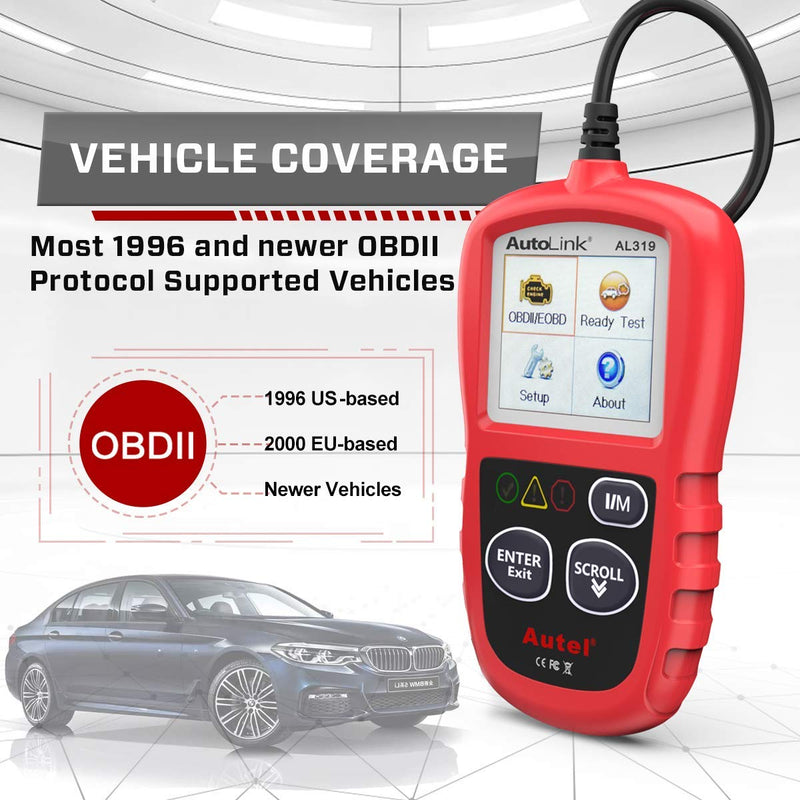  [AUSTRALIA] - Autel AutoLink AL319 OBD2 Scanner Automotive Engine Fault Code Reader CAN Scan Tool