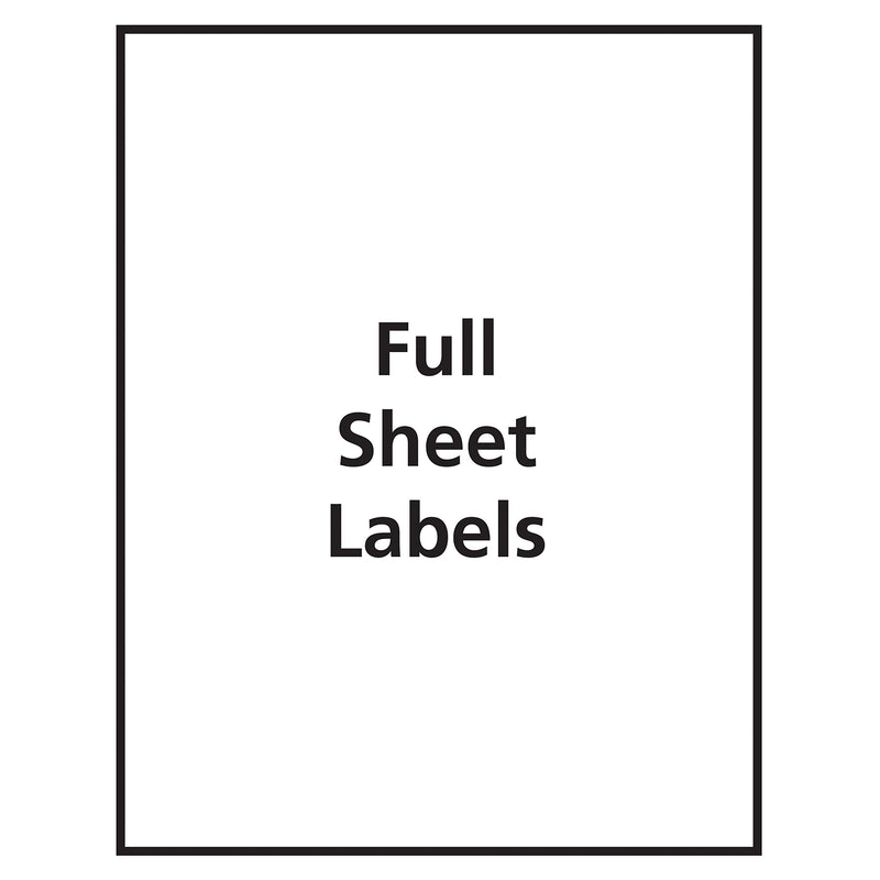 Avery Matte Frosted Clear Full Sheet Labels for Inkjet Printers, 8.5" x 11", 25 Labels (8665) 1 Pack - LeoForward Australia