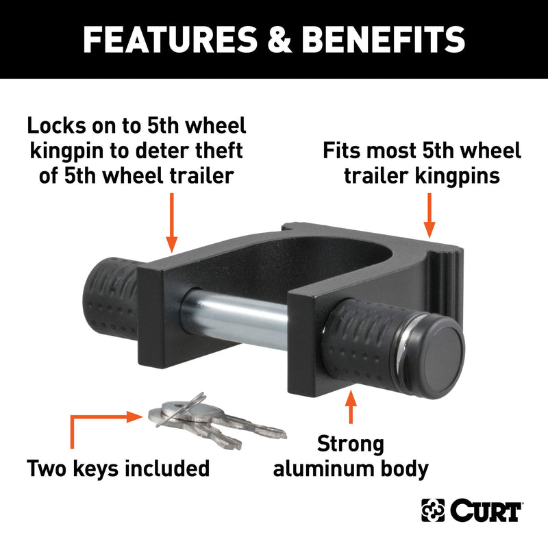 CURT 23255 5th Wheel Lock for 2-inch King Pin - LeoForward Australia