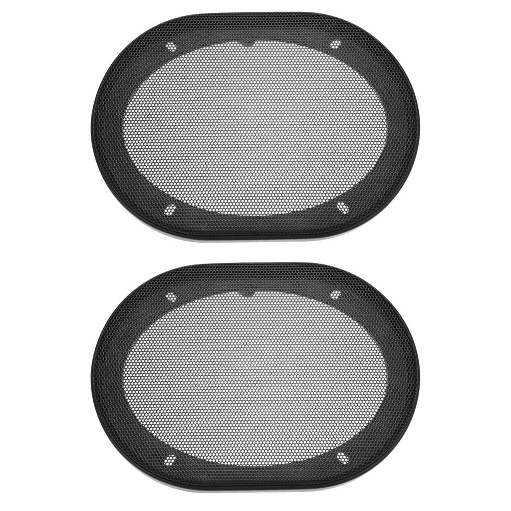  [AUSTRALIA] - uxcell Speaker Grill Cover 5.94X8.27inch Mesh Decorative Square Subwoofer Guard Protector Black 2pcs