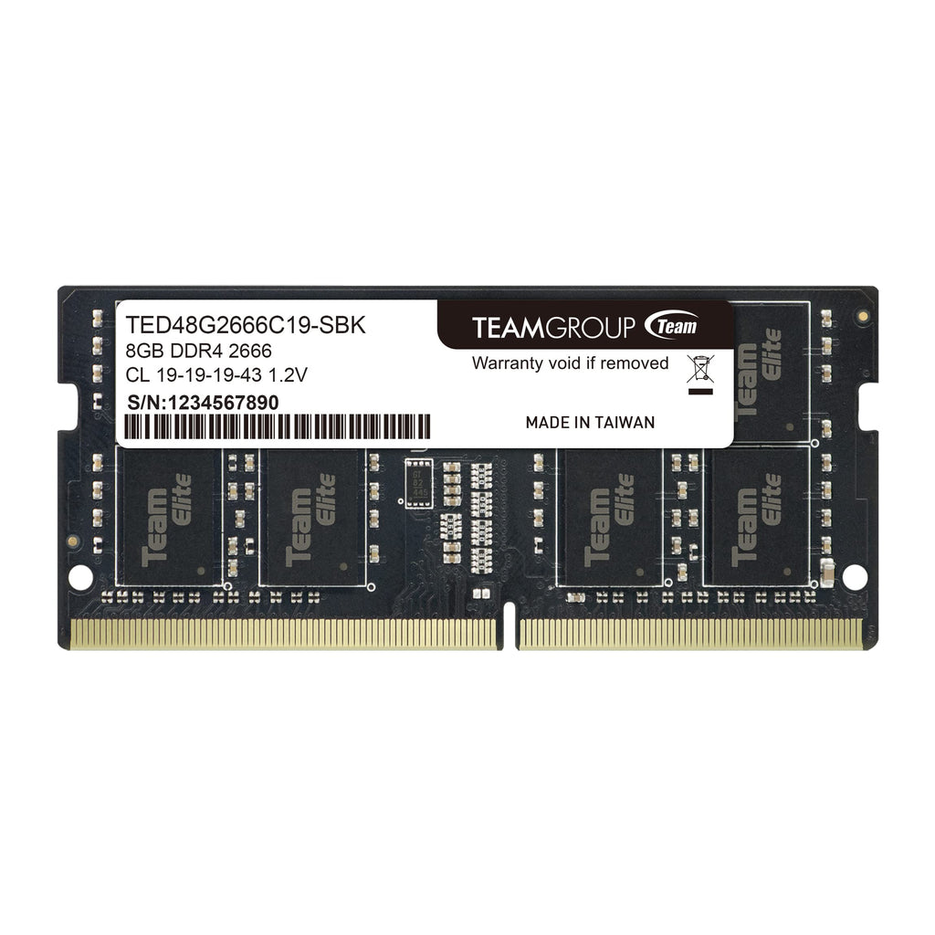  [AUSTRALIA] - TEAMGROUP Elite DDR4 8GB Single 2666MHz PC4-21300 CL19 Unbuffered Non-ECC 1.2V SODIMM 260-Pin Laptop Notebook PC Computer Memory Module Ram Upgrade - TED48G2666C19-S01