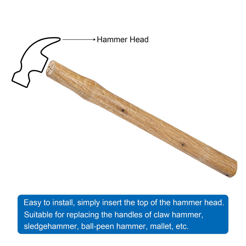  [AUSTRALIA] - uxcell Hammer Handle, 16" Length Wooden for Replacement or Update 16 inch