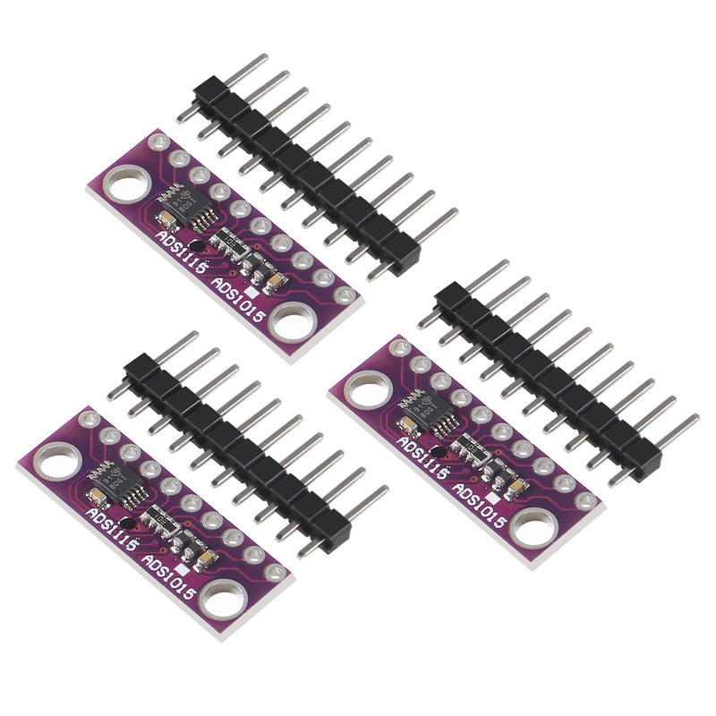  [AUSTRALIA] - DORHEA 3PCS ADS1115 16 Bit Analog to Digital Development Board ADC Converter Module 4 Channel Board with Programmable Gain Amplifier 2.0V to 5.5V for Raspberry Pi