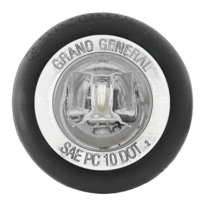  [AUSTRALIA] - GG Grand General 75204 1-1/4” Dual Function Mini Push-in Wide Angle LED Light for Trucks, Towing, Trailers, ATVs, UTVs, RVs White/Clear w/Grommet