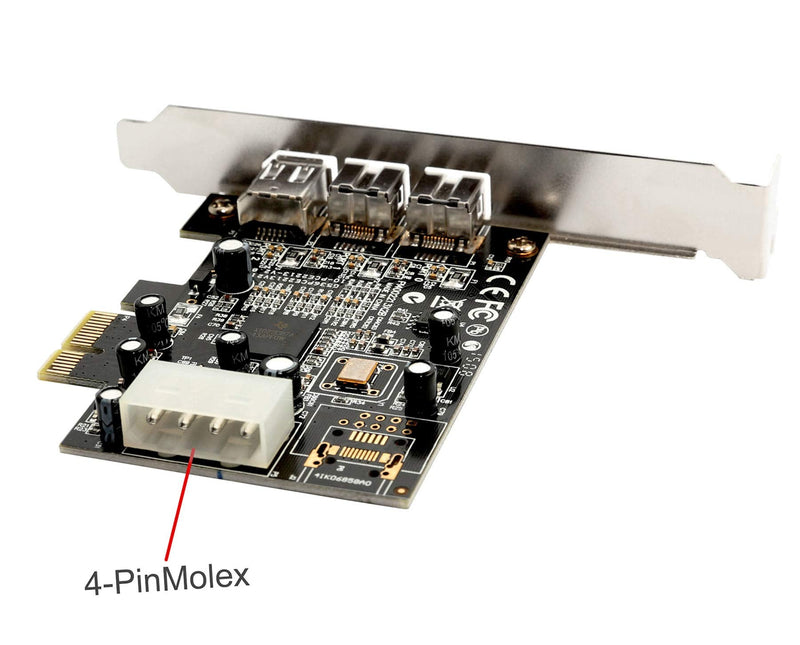  [AUSTRALIA] - Syba SY-PEX30016 3 Port IEEE 1394 Firewire 1394B & 1394A PCIe 1.1 x1 Card TI XIO2213B Chipset Requires Legacy Driver for Windows 8 10