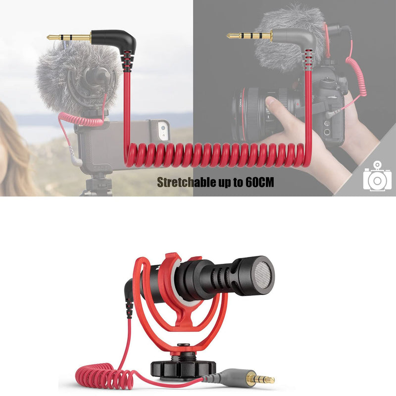  [AUSTRALIA] - TRS to TRRS Adapter Cable Wireless Lavalier Microphone Cable for RODE SC7,Wireless GO Microphone/Mobile Phone Conversion Cable,3.5mm Microphone Cable Spring Type Connected to Phones,Tablets,ipads ect