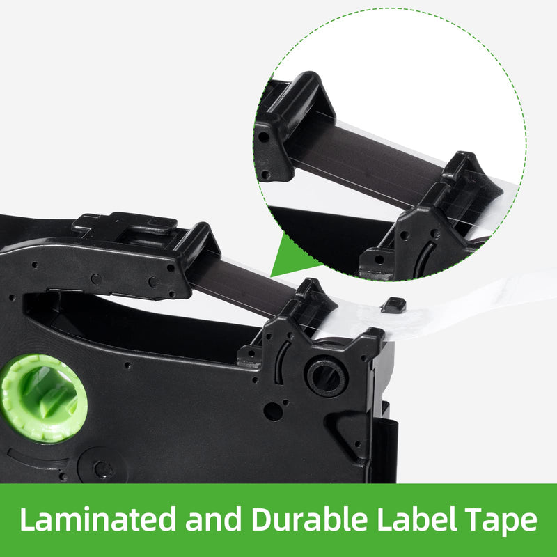  [AUSTRALIA] - Labelife 8-Pack TZe-231 Label Tape Replacement for Brother P Touch TZe TZ Label Maker Tape 12mm 0.47 Laminated White TZe231 Label Cartridges for Brother Ptouch PT-D210 PT-H110 PT-D220 PT-D400 PT-D600
