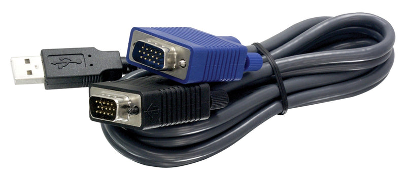  [AUSTRALIA] - TRENDnet USB VGA KVM Cable,15 Feet, TK-CU15, Connect with TRENDnet KVM Switches, USB Keyboard/Mouse Cable and Monitor Cable 15 Ft.
