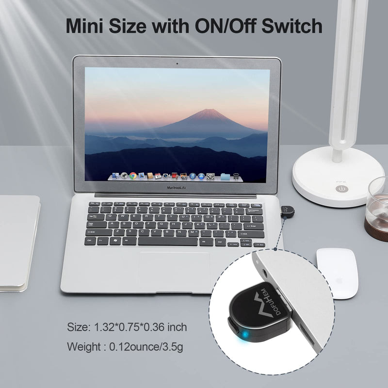  [AUSTRALIA] - Mouse Jiggler，Dofuhem Mini Undetectable Mouse Mover Device, Keep PC Active，USB Port and Driver-Free with Random Movement for Computer Laptop