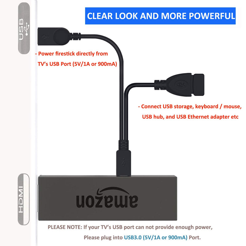  [AUSTRALIA] - AuviPal 2-in-1 Micro USB to USB OTG Adapter (OTG Cable + TV's USB Power Cable) - 2 Pack Pack of 2