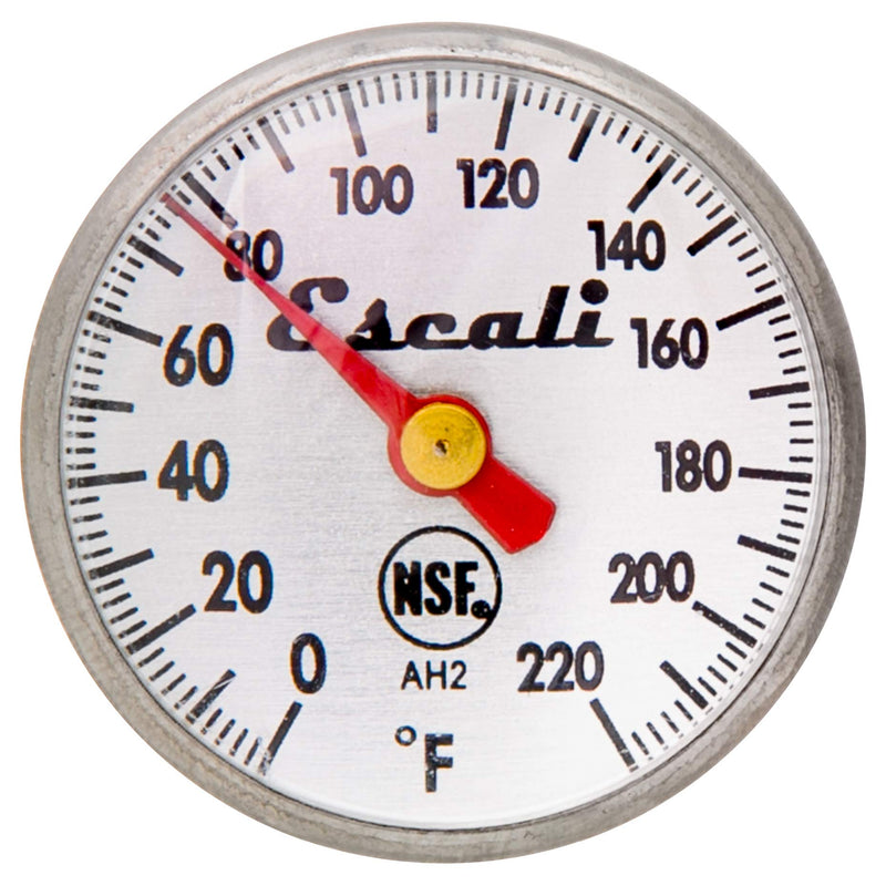 Escali AH2 NSF Certified Commercial Instant Read Small Dial Thermometer, Protective Sheath, Silver - LeoForward Australia