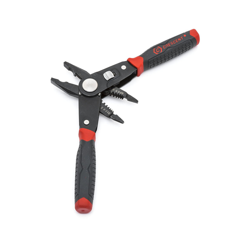  [AUSTRALIA] - Crescent 2 in 1 Combo Dual Material Linesman's Pliers and Wire Stripper - CCP8V , Black