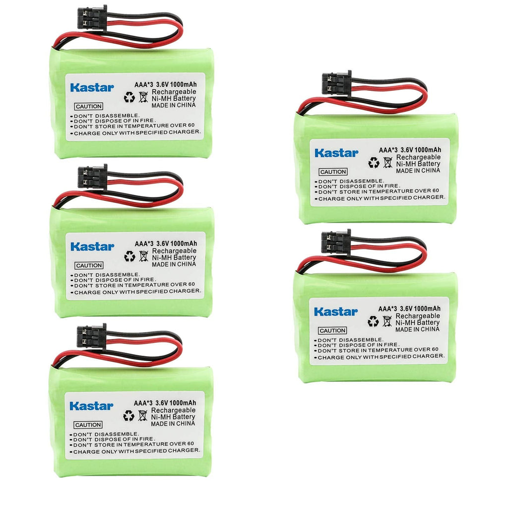  [AUSTRALIA] - Kastar 5-Pack AAAX3 3.6V MSM 1000mAh Ni-MH Rechargeable Battery for Uniden Cordless Phone BT-446 BT446 BP-446 BP446 BT-1005 BT1005 TRU8885 TRU8885-2 TRU88852 TRU8888 TRU9460 TRU9465 TRU9480 TCX-800