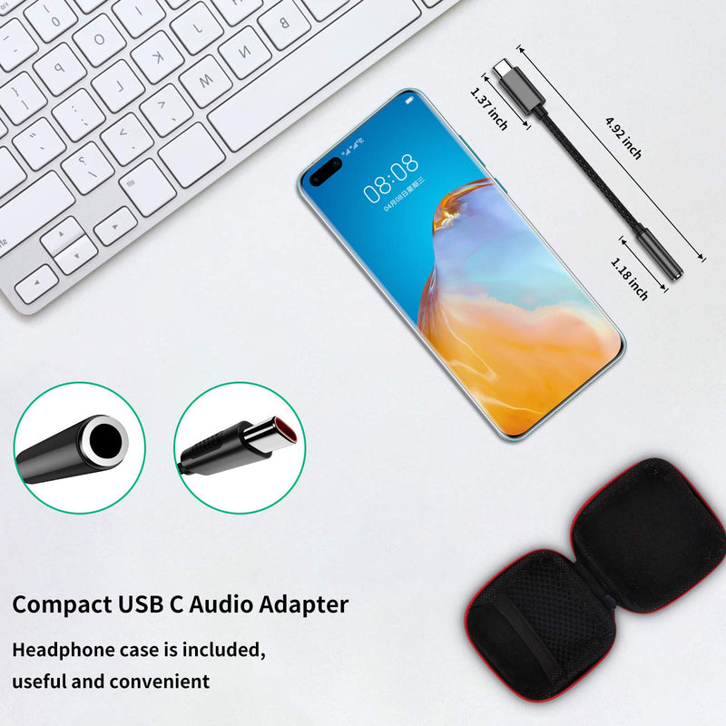 COOYA USB C to 3.5mm Audio Jack for Samsung S20 FE S21 5G OnePlus 8T Headphone Adapter USB C to Aux Dongle Stereo Earphone Connector for iPad Air 4 iPad Pro Google Pixel 5 Note 20 Ultra OnePlus 7T Pro Dark Grey - LeoForward Australia