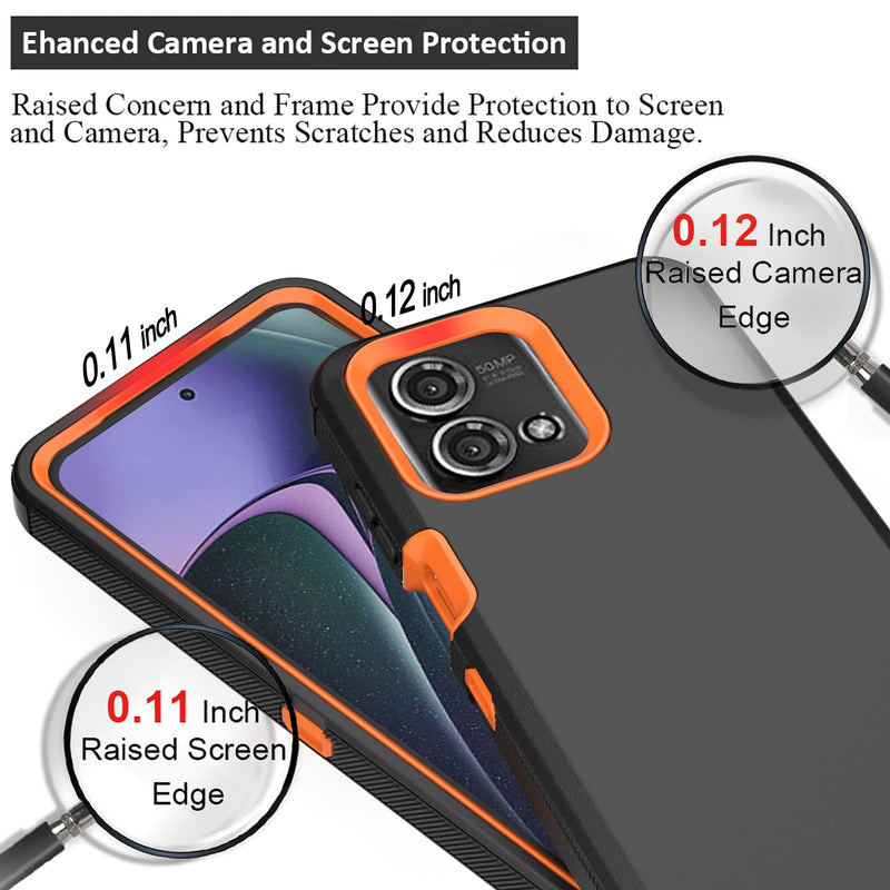  [AUSTRALIA] - TMIDVFV Compatible with Moto G Stylus 5G 2023 Case, with Belt Clip Holster Heavy Duty Rugged Shockproof Full Body Protection Kickstand Cover for Moto G Stylus 5G 2023 Phone (Orange) Orange