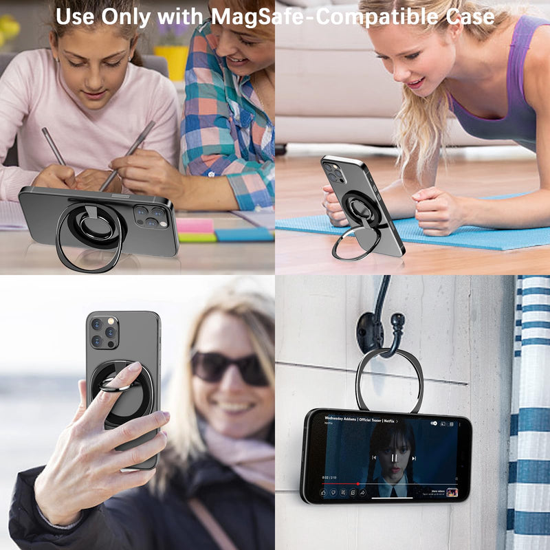  [AUSTRALIA] - 【Upgrade】 Compatible with Magsafe Phone Grip, Phone Stand 3 in 1, StarBakeSi Magnetic Phone Ring Holder for Magsafe Accessories, Phone Holder for Hand Only for iPhone 14, 13, 12 Pro Max/Pro/Plus