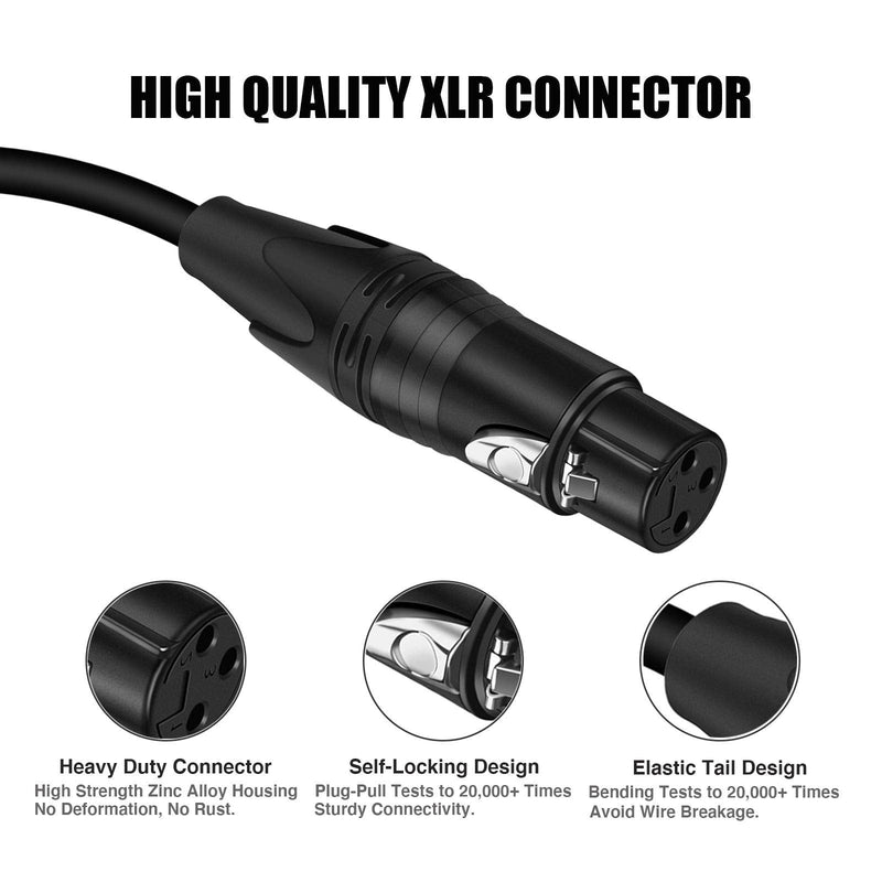  [AUSTRALIA] - 1/4 inch to XLR Cable, HOSONGIN 1/4 inch Stereo Female to XLR Female Adapter Cable, 12 inch