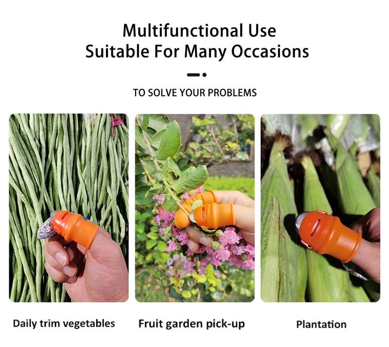  [AUSTRALIA] - 12Pcs Gardening Silicone Thumb Knife Harvesting Tool,Vegetable Fruit Picking Knife, Garden Tools for Trimming Plants