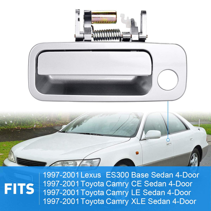 FAERSI Outside Exterior Front Left Driver Side Door Handle Replacement for 1997 1998 1999 2000 2001 Toyota Camry 6922033040, 6922033040C0 (Silver) - LeoForward Australia