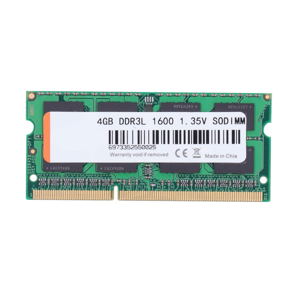  [AUSTRALIA] - DDR3L 4GB/8GB Kit, 1600MHz PC3L-12800, 1.35V 204Pin Laptop Notebook Computer Memory RAM Module Upgrade, Compatible with Intel/AMD Green(4GB)