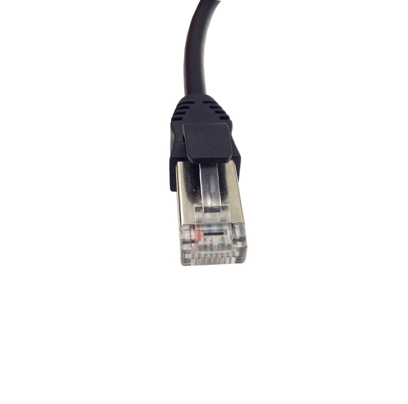  [AUSTRALIA] - RJ45 Extension Cable Haokiang Ethernet Extension Cable Network Cat6 Extension Patch Cable RJ45 Male to Female Connector Network Extension Cable (1ft with Ear) 1ft With ear
