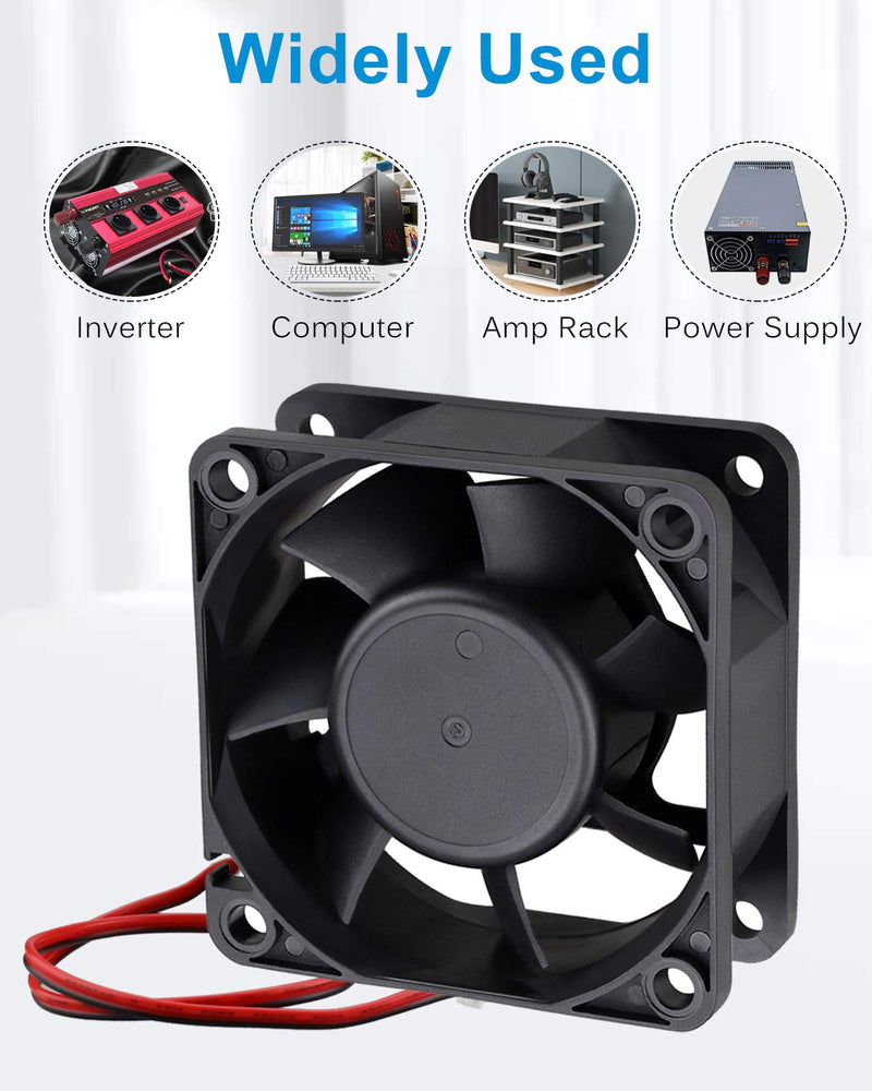  [AUSTRALIA] - GDSTIME Dc 12V 60mm 6cm 60x60x25mm 2 Wire Brushless Cooling Fan