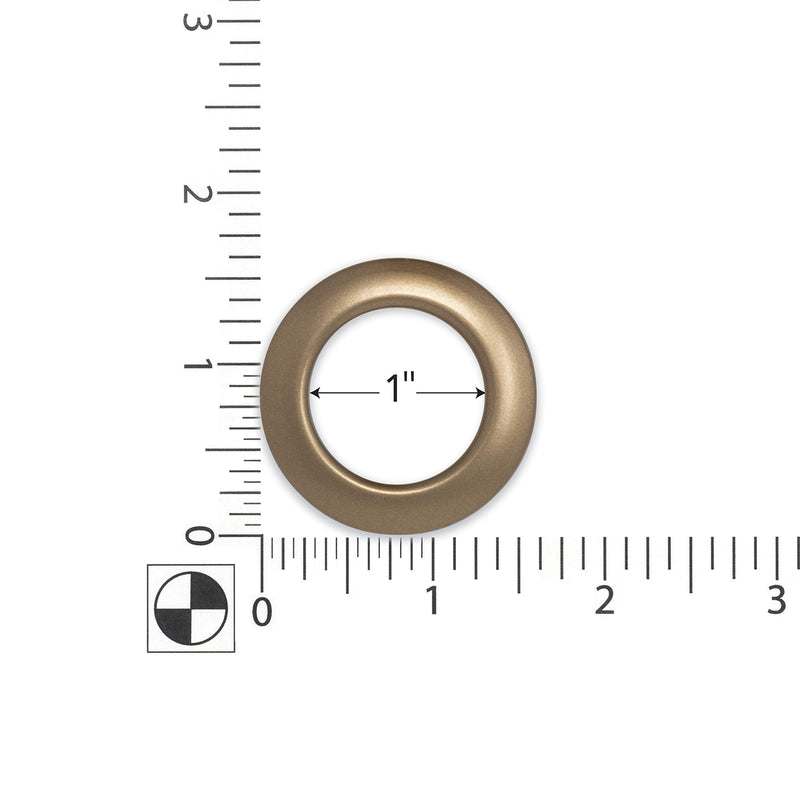  [AUSTRALIA] - Dritz 44374 Plastic Curtain Grommets, 1-Inch, Matte Gold, 8 Count Round