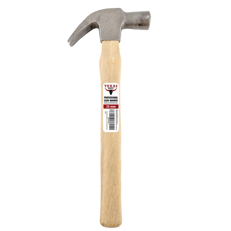  [AUSTRALIA] - Texas Best High Performance Wood Handle Claw Old Fashioned Style Hammer | Tempered & Forged Steel (Polish Finish) 100% Compliant SAE 1045 / 1050 (18.5) 18.5 ounces