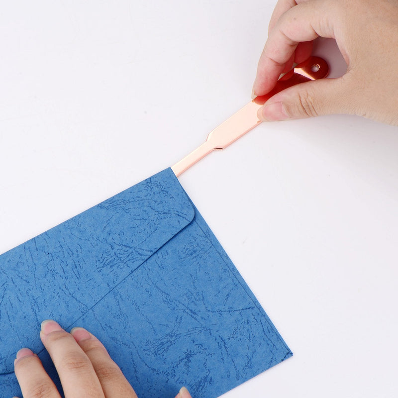  [AUSTRALIA] - 2 Pack Letter Openers Envelope Opener Stainless Steel Hand Letter Envelope Knife Lightweight Envelope Slitter (Rose Gold)