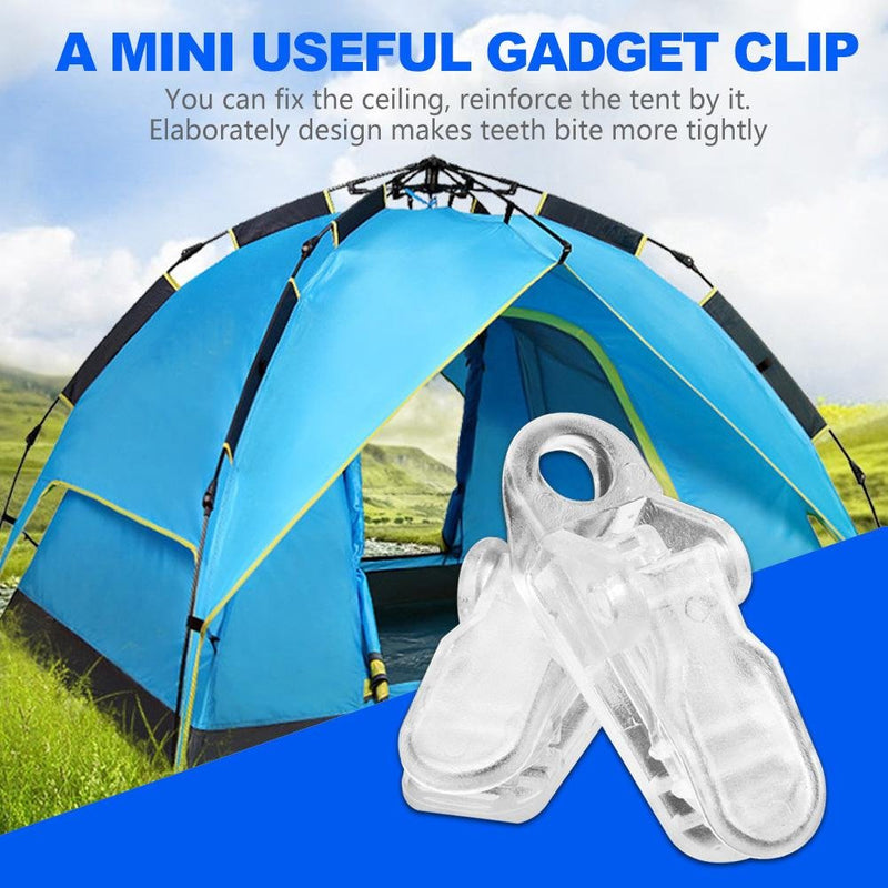  [AUSTRALIA] - 20 Pcs Tarp Clips, Camping Spring Clamps Tent Clip Set Tarp Awning Clamp Clips Tent Tighten