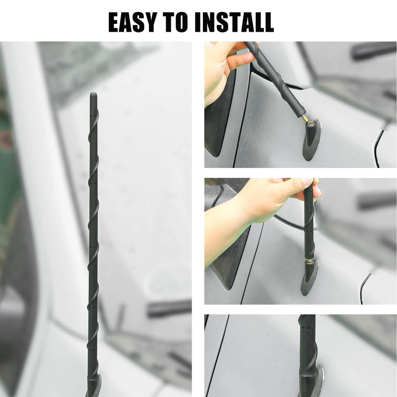  [AUSTRALIA] - KSaAuto Antenna fits for Dodge Ram 1500 2500 3500 2009-2023,16 inches Flexible Rubber Antenna Replacement, Spiral Antenna Designed for Optimized FM/AM Reception