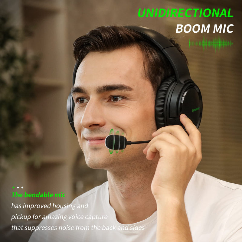  [AUSTRALIA] - BINNUNE Gaming Headset with Mic for Xbox Series X|S Xbox One PS4 PS5 PC Switch, Wired Stereo Gamer Headphones with Microphone Xbox 1 Playstation 4|5 Black/Green