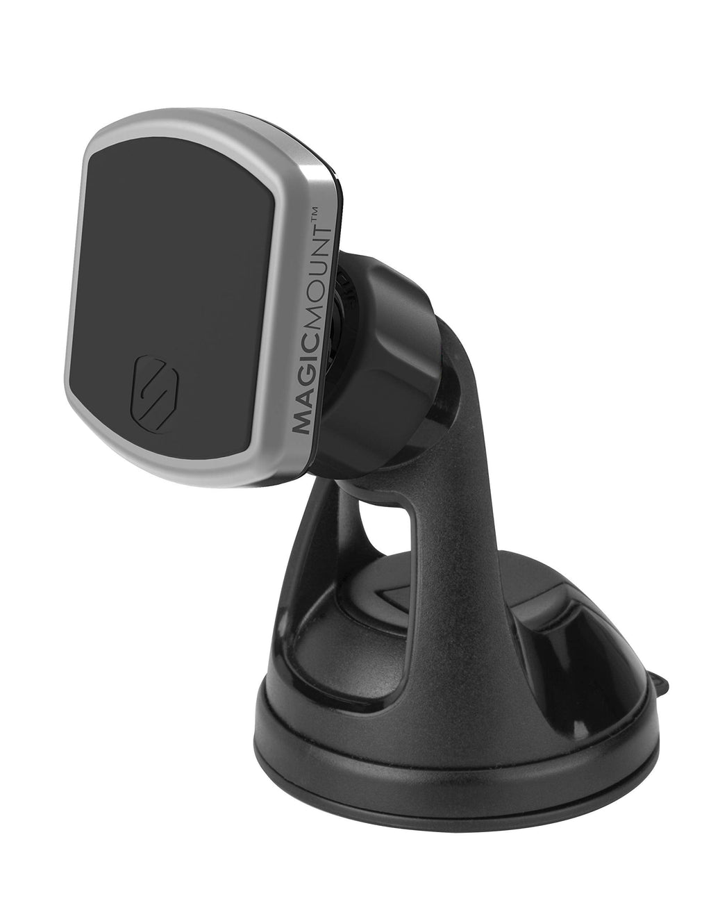  [AUSTRALIA] - Scosche MPWD2-XTPR MagicMount™ Pro Universal Magnetic Car Phone Holder Windshield or Dashboard Mount with Suction Cup, Home, Office, Black, Silver Window / Dash Suction Silver / Black