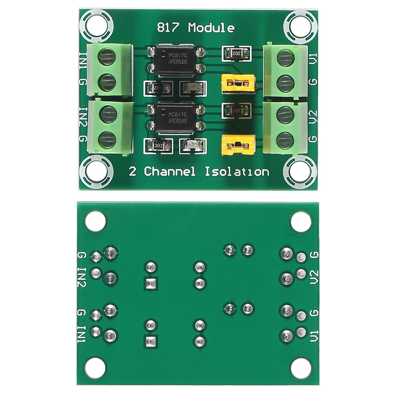  [AUSTRALIA] - Alinan 8pcs 2CH Optocoupler PC817 2 Channel Isolation Board Voltage Converter Adapter Module 3.6-30V Driver Photoelectric Isolated Module 8