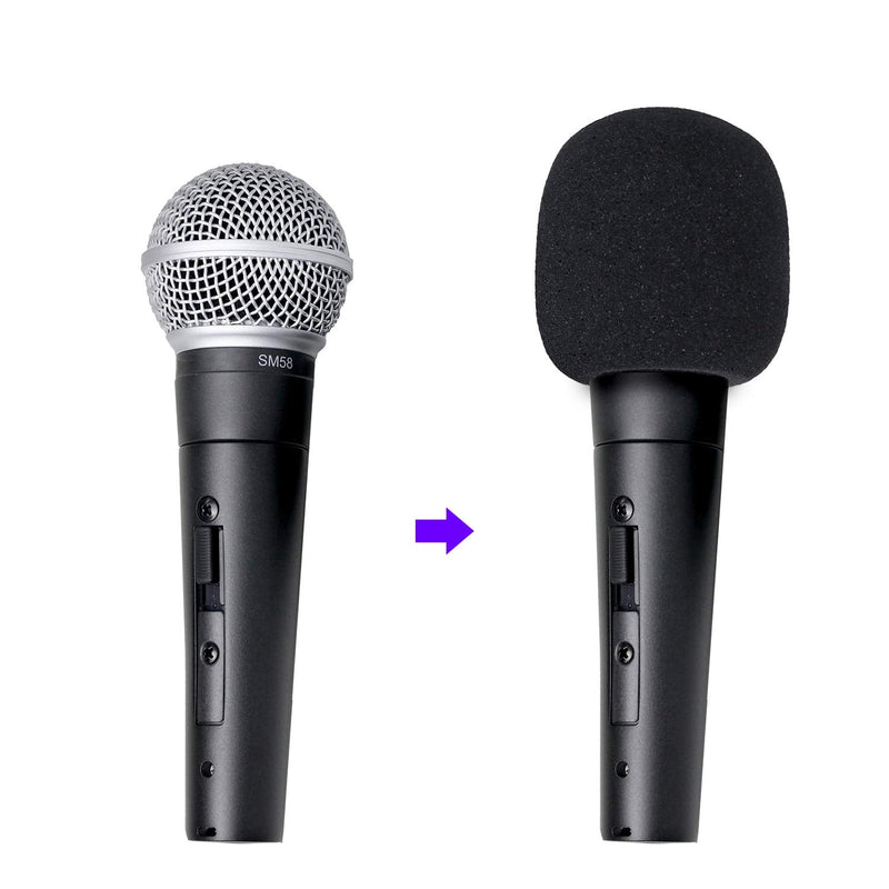  [AUSTRALIA] - SM58 Windscreen - Pof Filter Foam Windscreen Microphone Cover Compatible with Shure SM58S SM58-LC Ball Type Mic to Reduce Wind Noises by YOUSHARES (2 Pack）