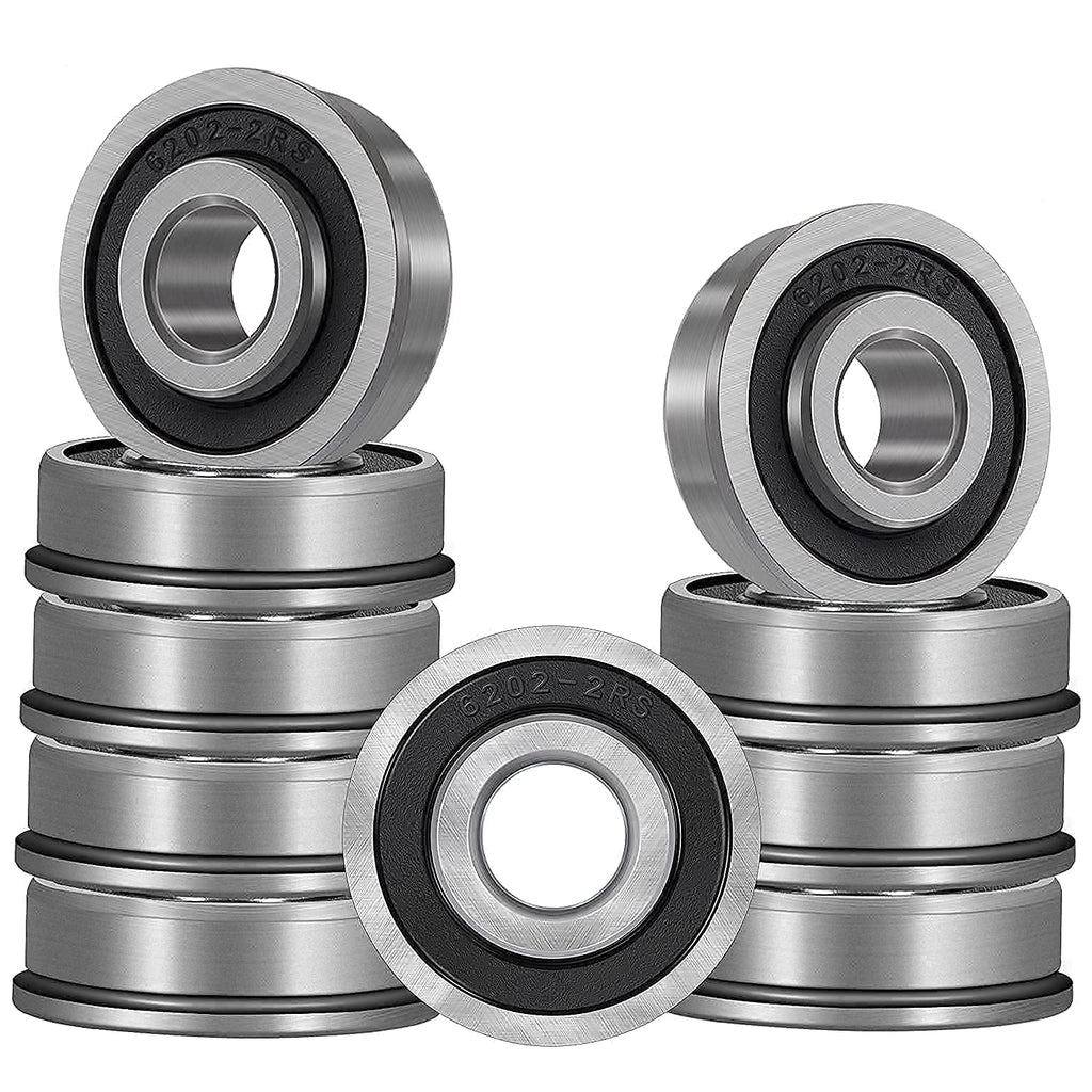  [AUSTRALIA] - 10 Pack Flanged Ball Bearings 5/8" x 1-3/8" x 1/2", Pre Lubricated, for Lawn Mower, Wheelbarrows, Carts & Hand Trucks Wheel Hub, Replacement for JD AM118315, AM35443, Stens 215-038, 215-061 Etc ID 5/8" x OD 1-3/8"