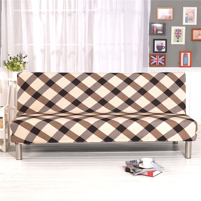  [AUSTRALIA] - Cornasee Stretch Sofa Bed Cover Futon Slipcover,Full Folding Armless Sofa Covers Furniture Protector,Easily Removable and Machine Washable,B B