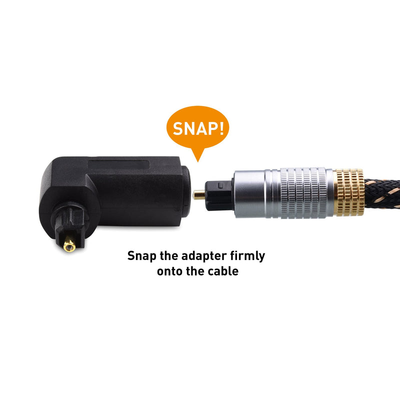  [AUSTRALIA] - Cable Matters 2-Pack Right Angle Toslink Adapter (Toslink Extension) Male to Female