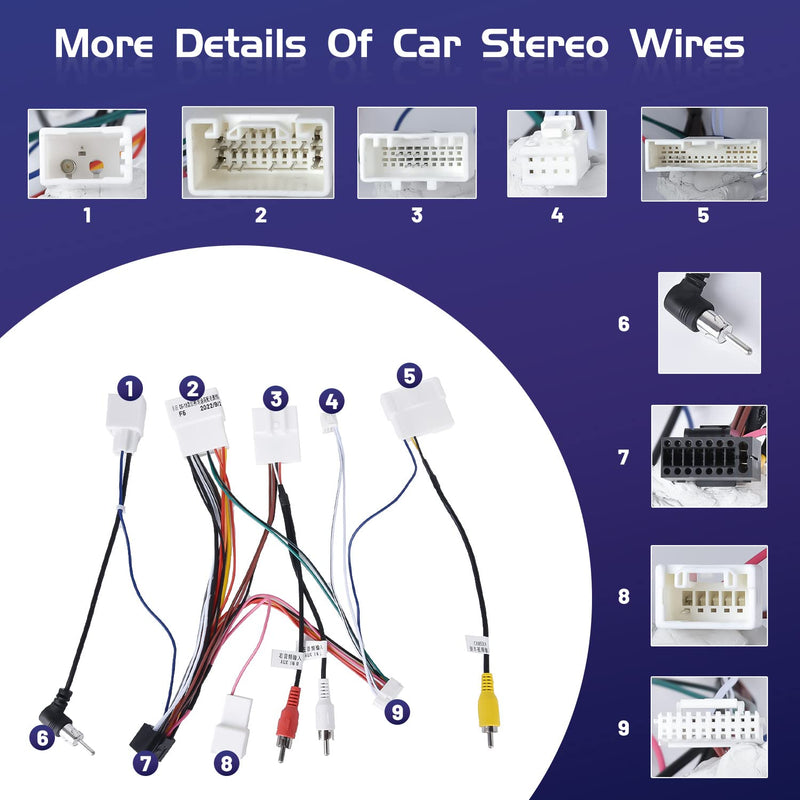  [AUSTRALIA] - Hikity Radio Wiring Harness for Toyota Sequoia/Tundra high Configuration Power Cord Car Stereo …